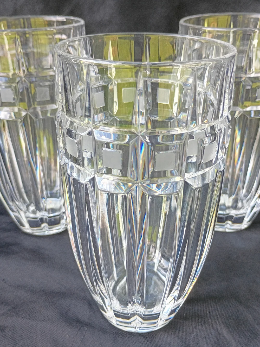 Set of Theee Marquis By Waterford Quadrata Highball Glasses
